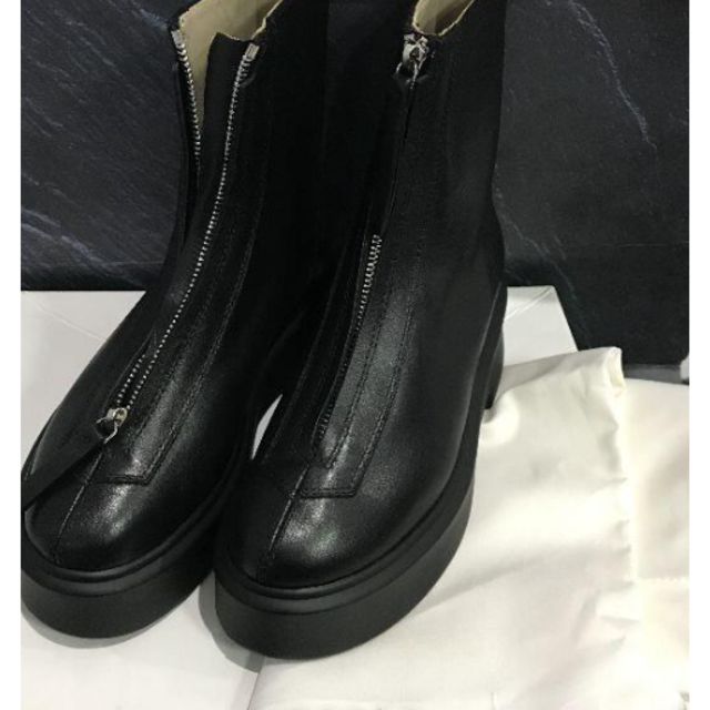 売切り特価 THEROW ZIPPD BOOTS ブーツ ザロウ 37 ブラック