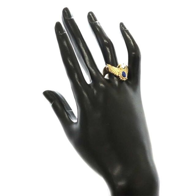 絶品】 リング 19号 ラピスラズリ ダイヤ K18 YG イエローゴールド 750 絶品】 リング 19号 ラピスラズリ ダイヤ K18 YG イエローゴールド 750