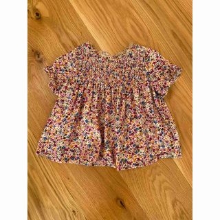 ザラキッズ(ZARA KIDS)のZARAベビー　花柄　ブラウス　86(シャツ/カットソー)