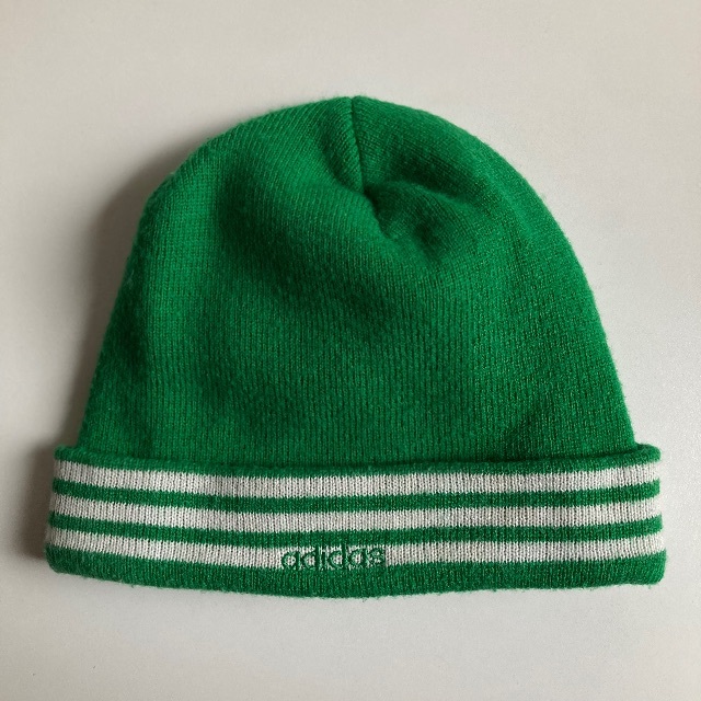 adidas(アディダス)の'90ss〜'00s adidas knit cap / green 希少 メンズの帽子(キャップ)の商品写真