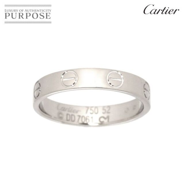 Cartier カルティエ ミニ ラブ リング K18 WG #57-