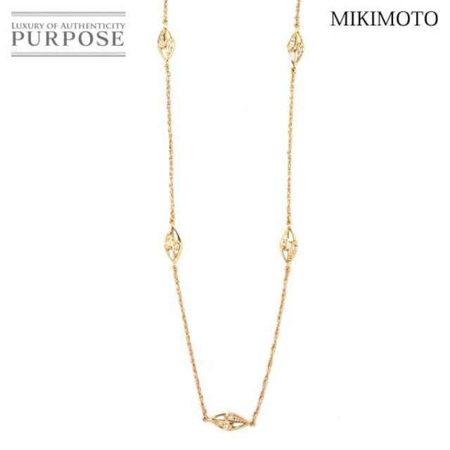 MIKIMOTO - ミキモト MIKIMOTO ダイヤ 0.52ct ネックレス 70cm K18 YG イエローゴールド 750 VLP 90179361