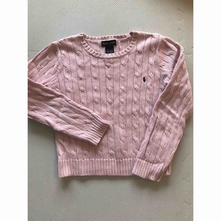ラルフローレン  綿セーター　ピンク　サイズ7(ニット)