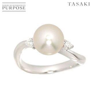 タサキ(TASAKI)のタサキ TASAKI 13号 リング アコヤ真珠 8.7mm ダイヤ 0.10ct Pt プラチナ パール 指輪 田崎真珠 VLP 90179441(リング(指輪))