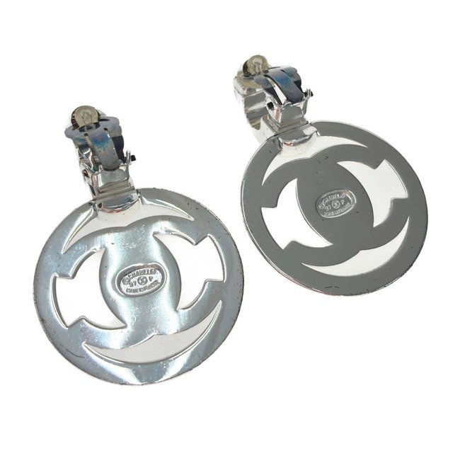 CHANEL シャネル ココマーク ターンロック イヤリング 97P シルバー
