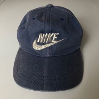 ナイキ(NIKE)の’80s NIKE cap/navy×silver 訳ありレア商品(キャップ)