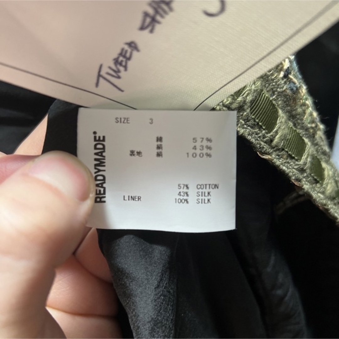 新品 正規品 READYMADE takuya着　ツイード　シャツジャケット 3 メンズのジャケット/アウター(ミリタリージャケット)の商品写真