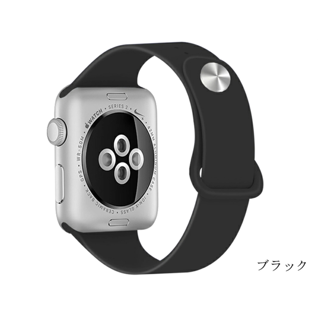 Apple Watch(アップルウォッチ)のグレー アップルウォッチ ラバーベルト シリコン バンドのみ 全シリーズ対応 メンズの時計(ラバーベルト)の商品写真