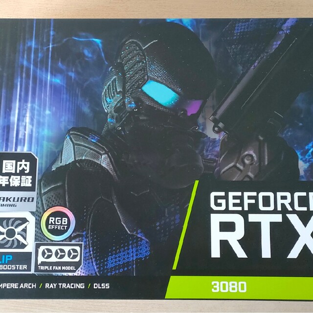 魅力的な 新品 GALAKURO GAMING GG-RTX3080-E10GB/TP PCパーツ