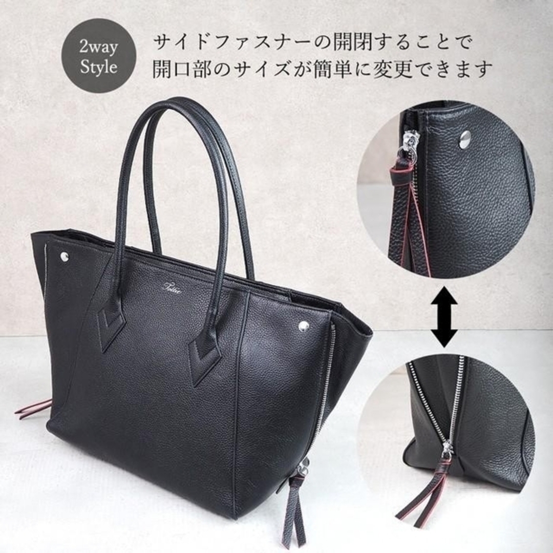 ROPE’(ロペ)の新品未使用品！Gino 本革トートバッグ ハンドバッグ ホワイト レディースのバッグ(トートバッグ)の商品写真