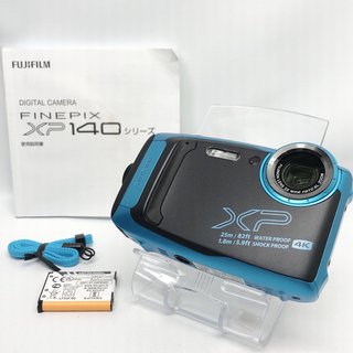 フジフイルム(富士フイルム)のFUJIFILM 防水カメラ XP140 スカイブルー FX-XP140SB(コンパクトデジタルカメラ)