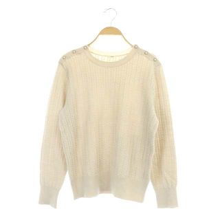 イエナ(IENA)のイエナ 19AW ミニケーブル 肩パールボタンニット セーター ウール 長袖(ニット/セーター)