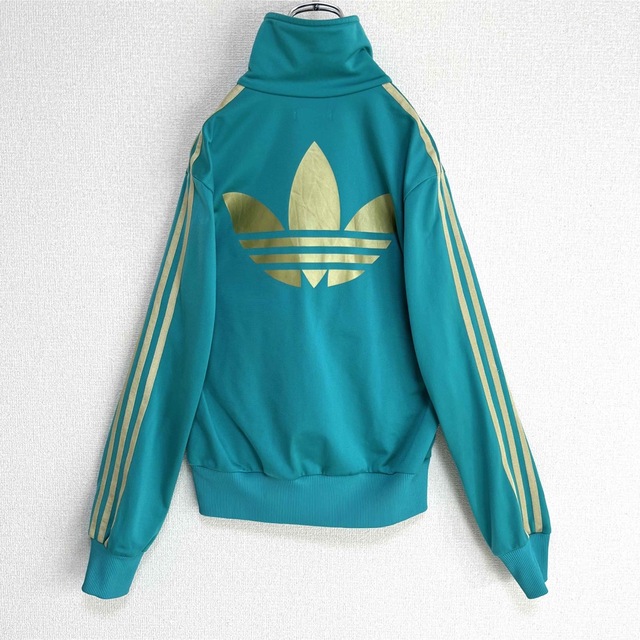 adidas アディダス トラックジャージ グリーン 背面でかロゴ M 90s