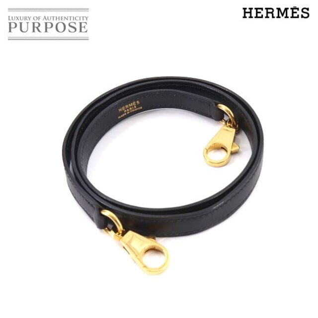 Hermes - エルメス HERMES ケリー ボリード ショルダー ストラップ ボックスカーフ ブラック ゴールド 金具 VLP 90181077