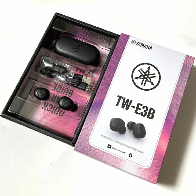 ヤマハ(ヤマハ)のYAMAHA　TW-E3B　美品　Bluetooth　ワイヤレス　イヤホン スマホ/家電/カメラのオーディオ機器(ヘッドフォン/イヤフォン)の商品写真