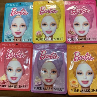 バービー(Barbie)のバービー　ピュアマスクシート　6点セット(パック/フェイスマスク)
