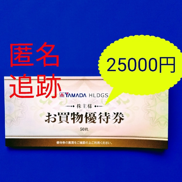 ヤマダ電機　株主優待券　25000円のサムネイル