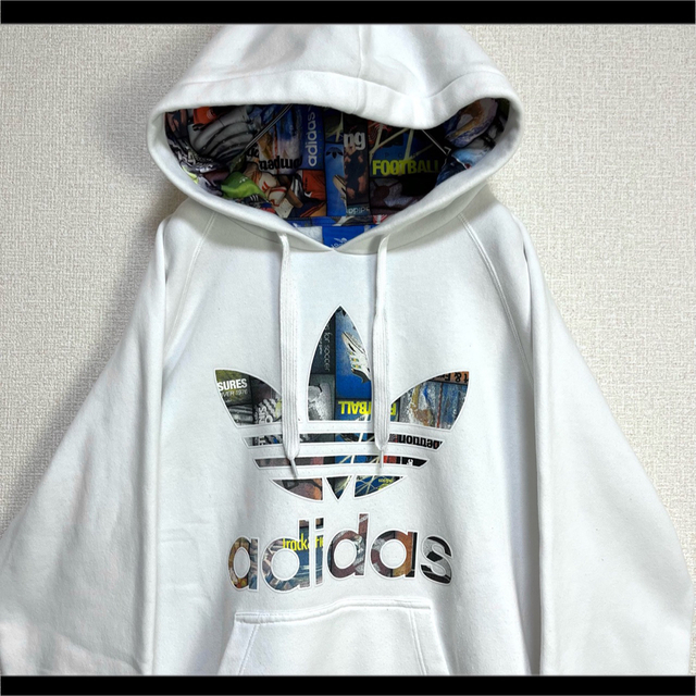 adidas パーカー マルチカラー トレフォイル サイズL - パーカー
