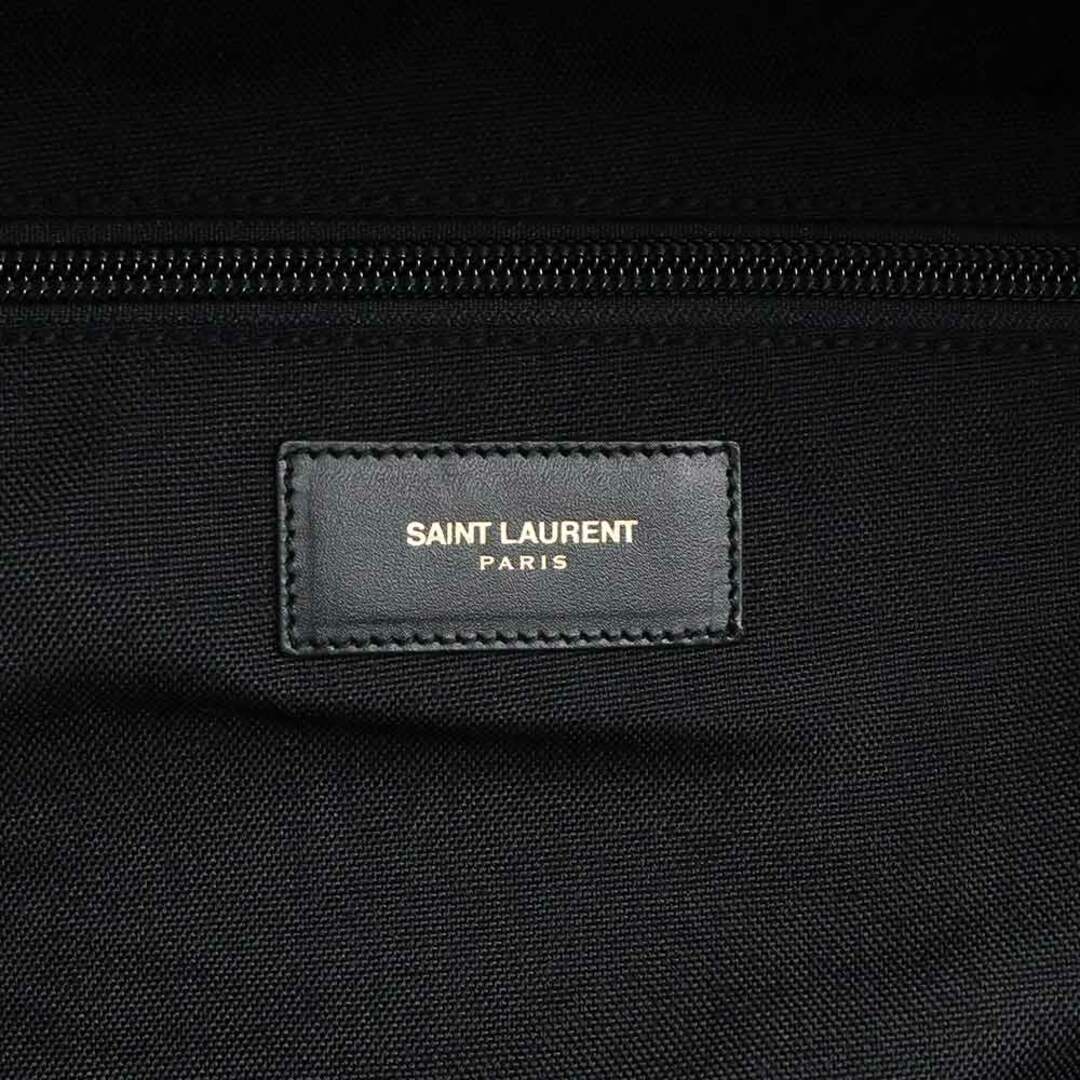 サンローランパリ バックパック リュック SAC HUNTING パイナップル スカル キャンバス レザー ブラック ホワイト 黒 326865 SAINT LAURENT PARIS（未使用　展示品）