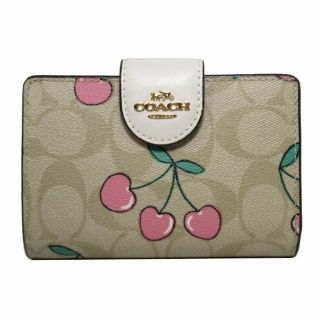 コーチ(COACH)の【新品】コーチ 財布 二つ折り財布 CF401 IMOT4(ライトカーキマルチ)(財布)