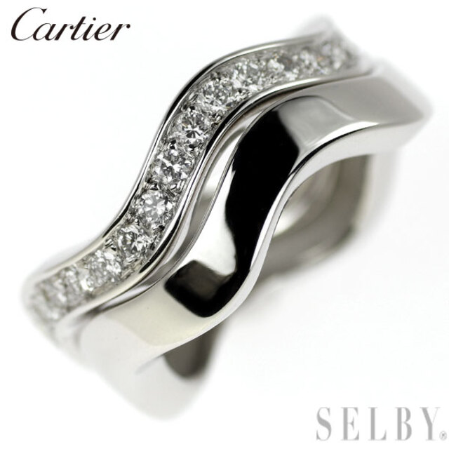 Cartier - カルティエ K18WG ダイヤモンド セットリング ネプチューン2連 50号