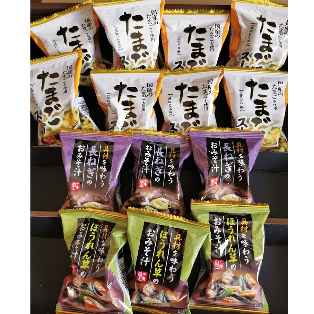 shop｜ラクマ　14個セット　みゅすか's　フリーズドライみそ汁卵スープの通販　by