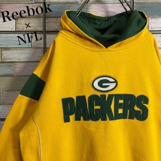 リーボック(Reebok)のリーボック×NFL グリーンベイパッカーズ　プルオーバーパーカー　ビックロゴ(パーカー)