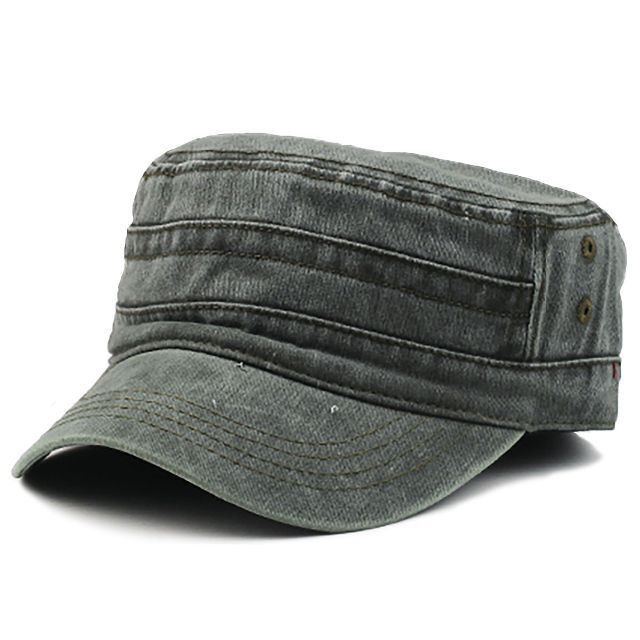 ユニセックス ピグメント加工 コットン ワークキャップ グリーン メンズの帽子(キャップ)の商品写真