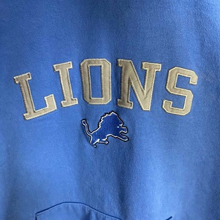 NFL公式 デトロイト ライオンズ 袖プリ入り ビッグサイズ  パーカー