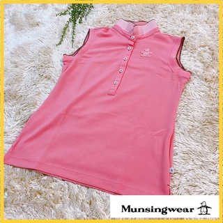 マンシングウェア(Munsingwear)の【美品】Munsingwear  マンシング ウェア　ベスト　ピンク　Mサイズ(ウエア)