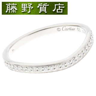 カルティエ(Cartier)の (美品) カルティエ CARTIER バレリーナ ウェディング ハーフダイヤ リング エタニティ 指輪 Pt950 × ダイヤ #53 B4093000 8566(リング(指輪))