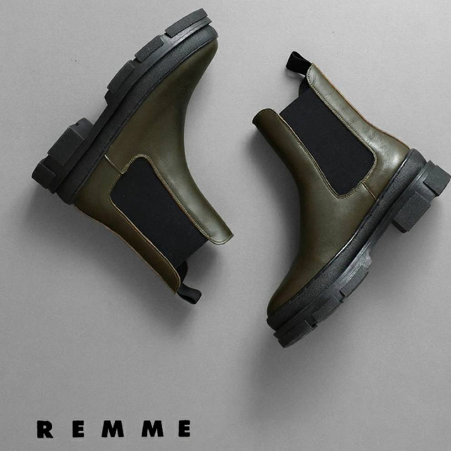 REMME カウレザー サイドゴア ミドルブーツのサムネイル