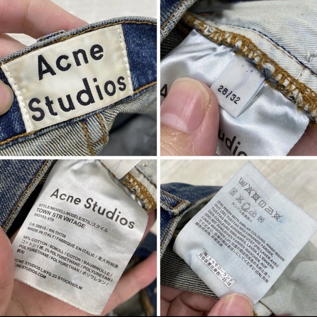 Acne Studios(アクネストゥディオズ)のAcne Studios ユーズド加工 ストレッチ スキニー デニム パンツ メンズのパンツ(デニム/ジーンズ)の商品写真