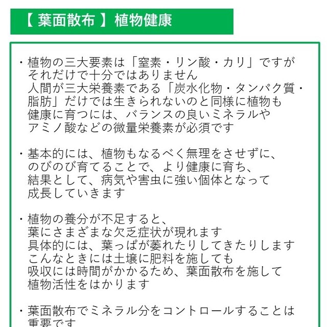 葉面散布植物活性 Engrais organique【PRO仕様】100ml 食品/飲料/酒の食品(フルーツ)の商品写真