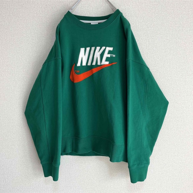 90s NIKE ナイキ　ロゴ刺繍　スウェット　トレーナー　ゆるだぼ