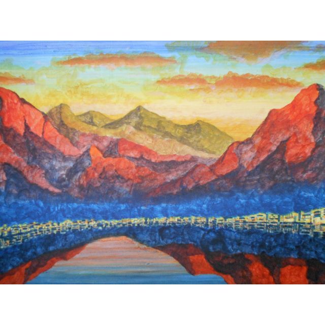 原画　「夕景　１」　送料無料