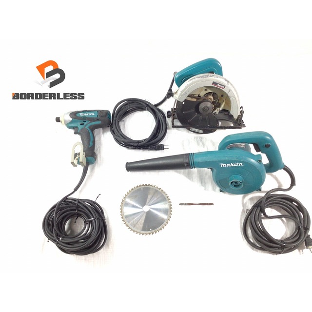 ☆品 3点セット☆makita マキタ インパクトドライバ 6955 マルノコ 5806BA ブロワー UB1101 DIY/日曜大工 63617自動車/バイク