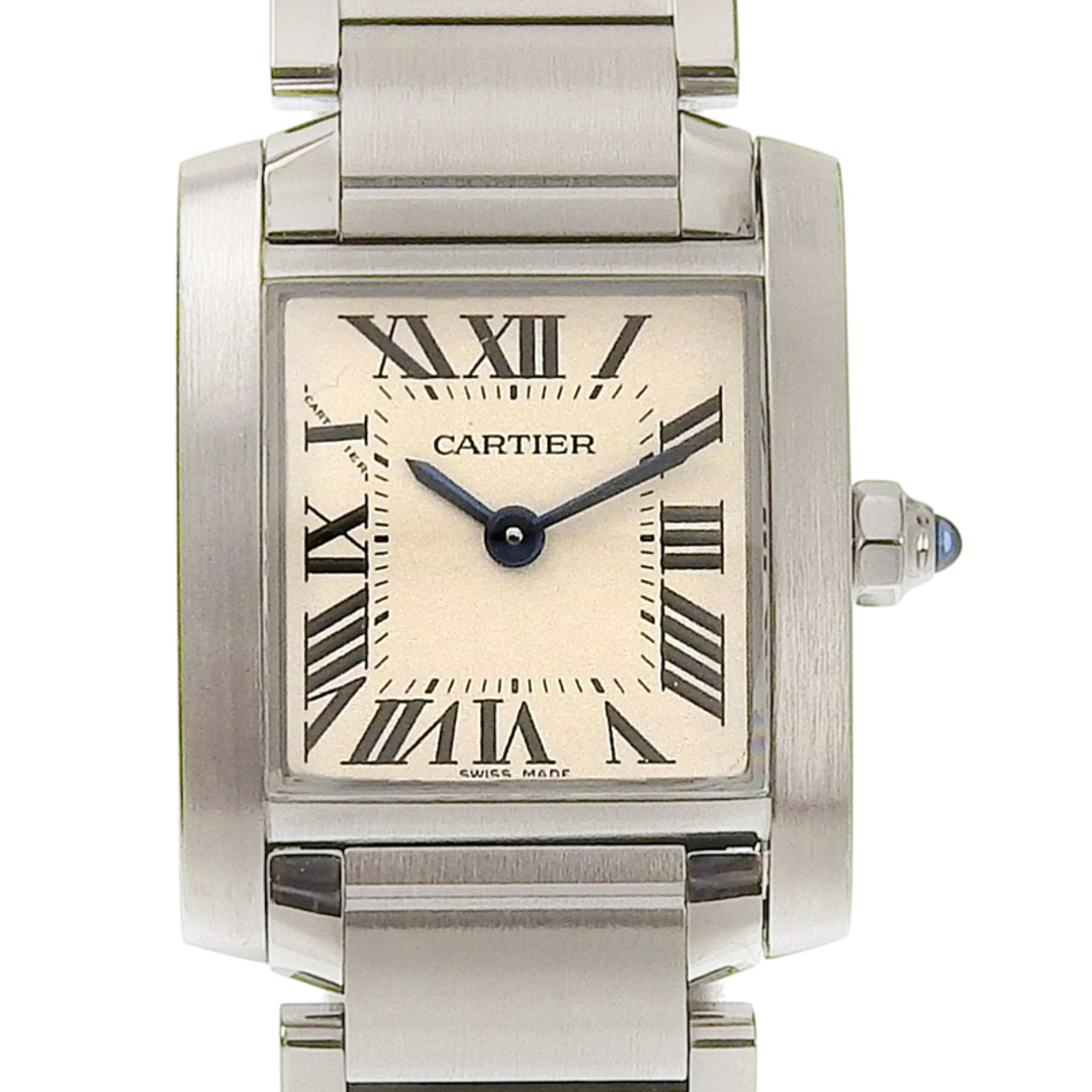 カルティエ CARTIER タンクフランセーズSM クォーツ 腕時計 レディース SS アイボリー文字盤 W51008Q3  新入荷 CA0439