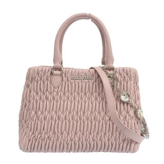 ミュウミュウ(miumiu)のミュウミュウ マトラッセ  2WAY ショルダー レザー 5BA067(ハンドバッグ)