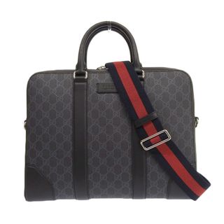 グッチ(Gucci)のグッチ GUCCI 2WAYバッグ ブリーフケース ビジネスバッグ GGスプリーム レザー  ブラック 474135 美品 新入荷 GU0472(ビジネスバッグ)