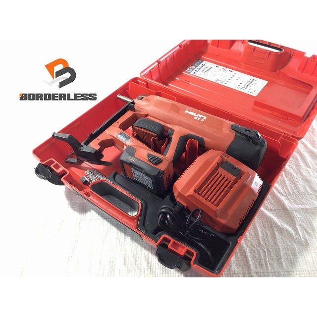 ☆比較的綺麗☆HILTI ヒルティ 充電式鋲打機 BX3-ME バッテリー2個(21.6V 3.0Ah)充電器+ケース コードレス 釘打ち ピン 66221