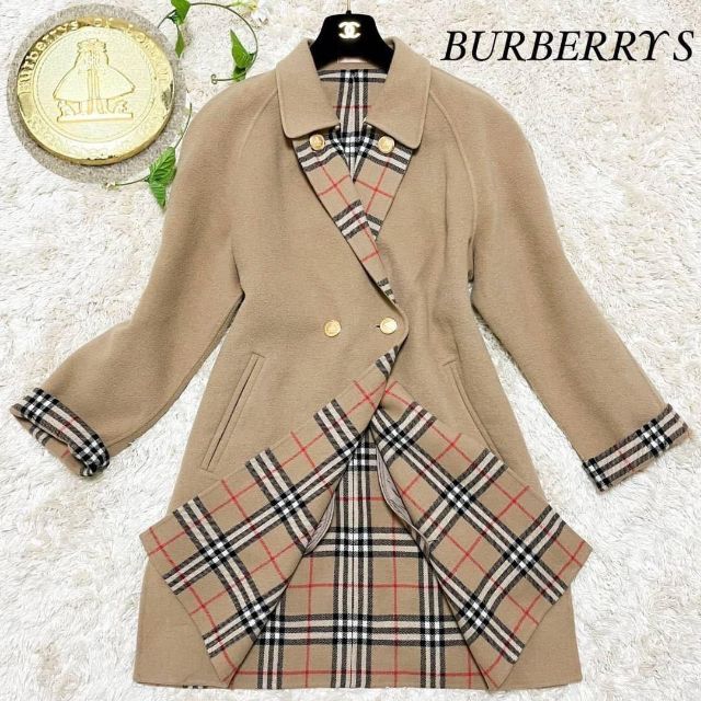 BUREBERRY バーバリー ステンカラー カシミヤ混 コート ノバチェック型 BUREBERRY バーバリー ステンカラー カシミヤ混 コート ノバチェック型