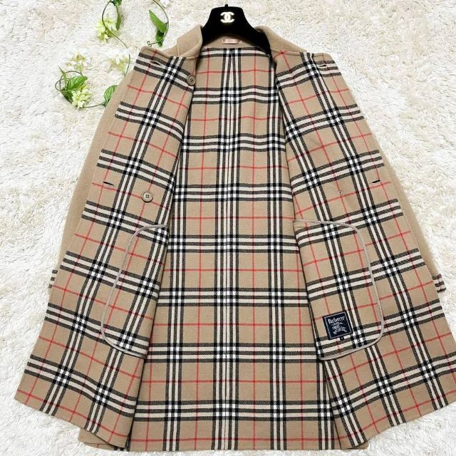 BURBERRY(バーバリー)の【極美品/激レア】バーバリー ロングコート カシミヤ混 ノバチェック 金ボタン レディースのジャケット/アウター(ロングコート)の商品写真