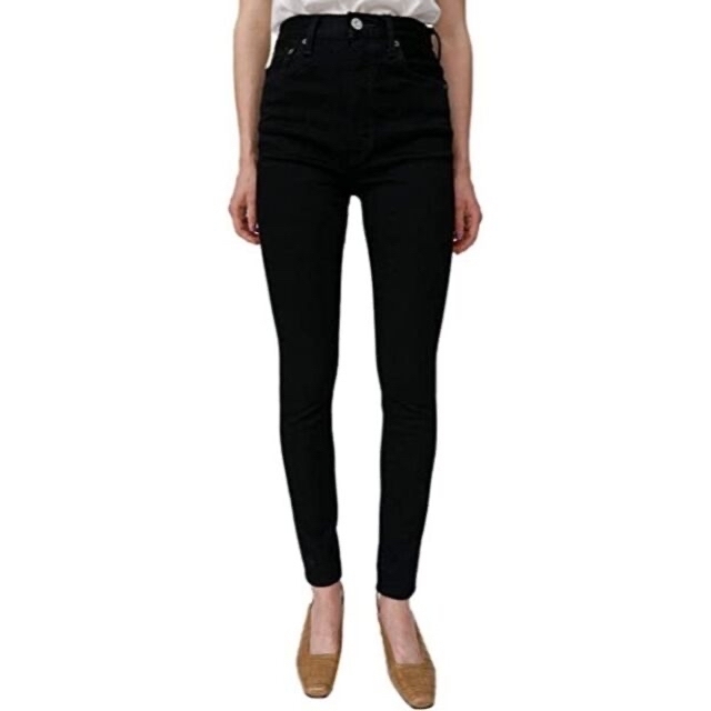 新品タグ付き:Moussy HW Rebirth Black Skinny 27