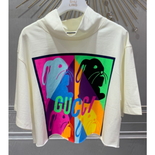 Gucci - 【GUCCI】ハイネック バニープリント コットンTシャツの通販 ...