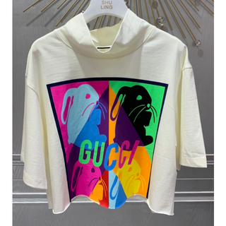 Gucci - 【GUCCI】ハイネック バニープリント コットンTシャツの通販