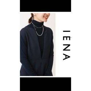 イエナ(IENA)のイエナ  カーブネックワンピース　IENA &navy(ひざ丈ワンピース)