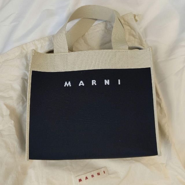 MARNI ロゴ キャンバス トート スモール - トートバッグ