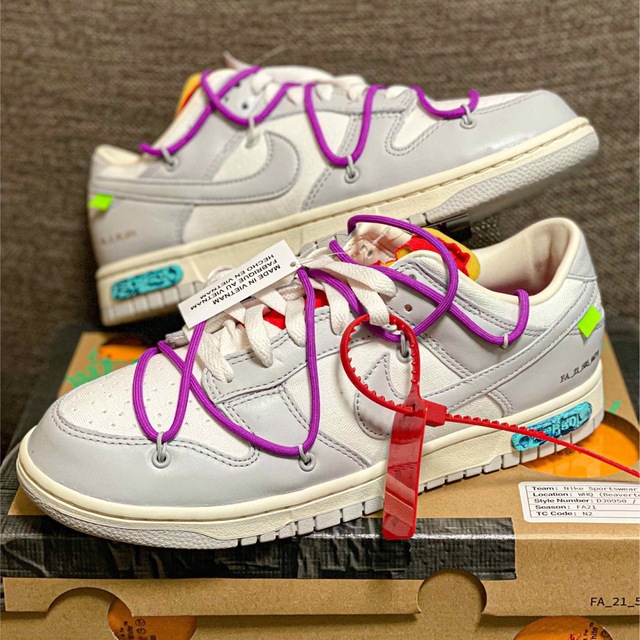 国産品 NIKE - NIKE Off-White ナイキ オフホワイト ダンクロー