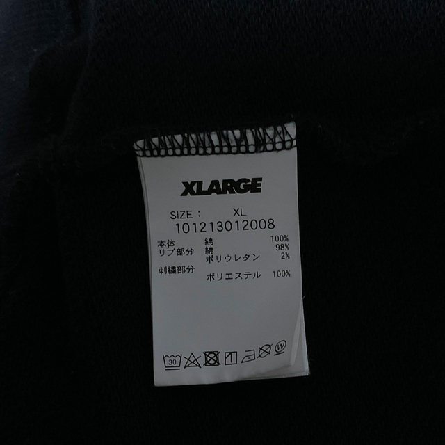 大人気モデル】XLARGE スウェットXL パイル地ロゴ センターロゴ